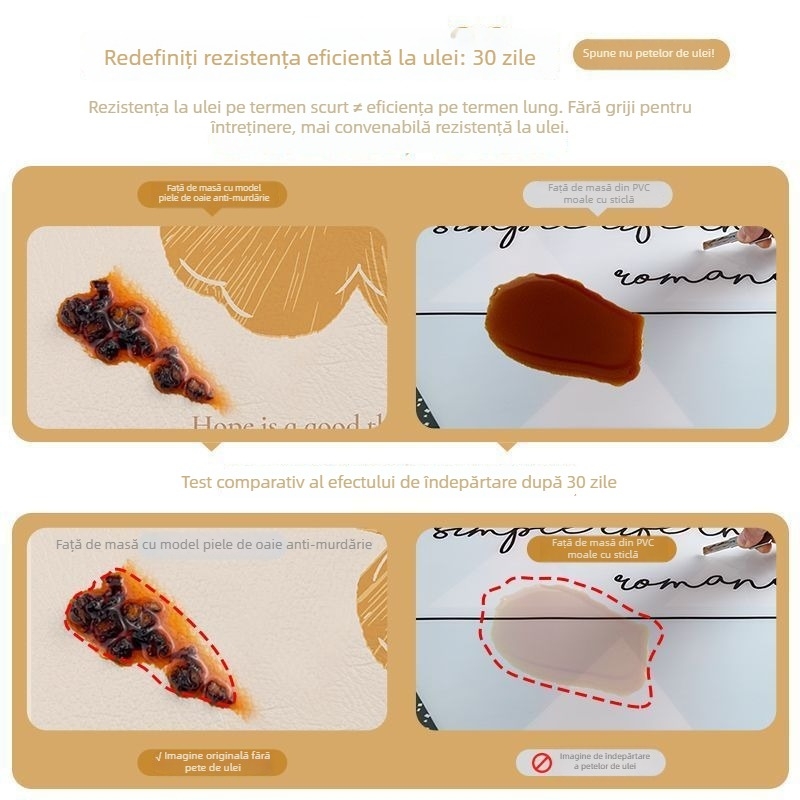 Covor de masă din piele, culoare solidă, formă pătrată, stil simplu, lansare primăvara 2024