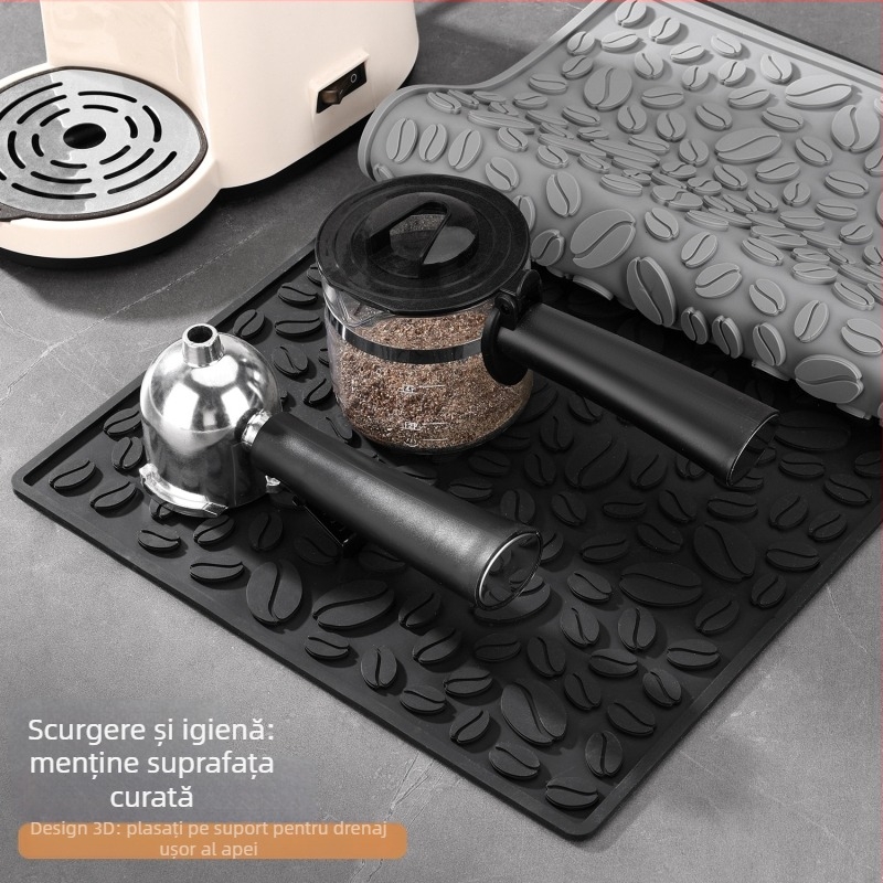 Covoraș de bar din silicon – pătrat, antiderapant, drenaj, izolație termică, pentru cafea și cocktailuri