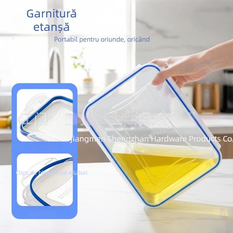 Cutie de prânz din plastic, sigilată, de calitate alimentară, compatibilă cu microundele, pentru casă și birou