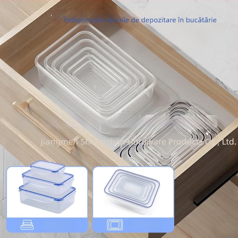 Cutie de prânz din plastic, sigilată, de calitate alimentară, compatibilă cu microundele, pentru casă și birou