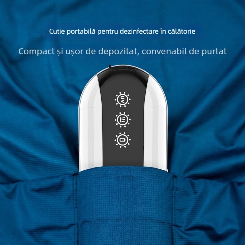 Cutie portabilă pentru tacâmuri cu dezinfecție UV pentru călătorii — ABS, dezinfectare și uscare, cu bețișe pentru mâncare și lingură, brand Aigryo, seria Mamă și Copil