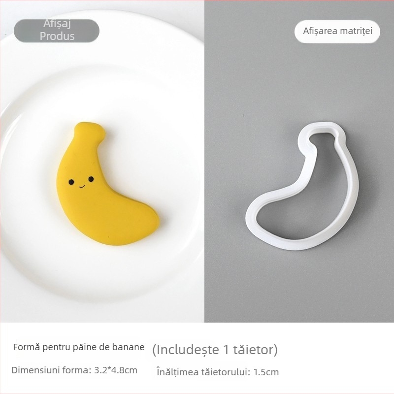 Formă pentru chifle la abur cu motive animale și fructe, din plastic, serie Fruit Animals, potrivită pentru chifle la abur și fondant
