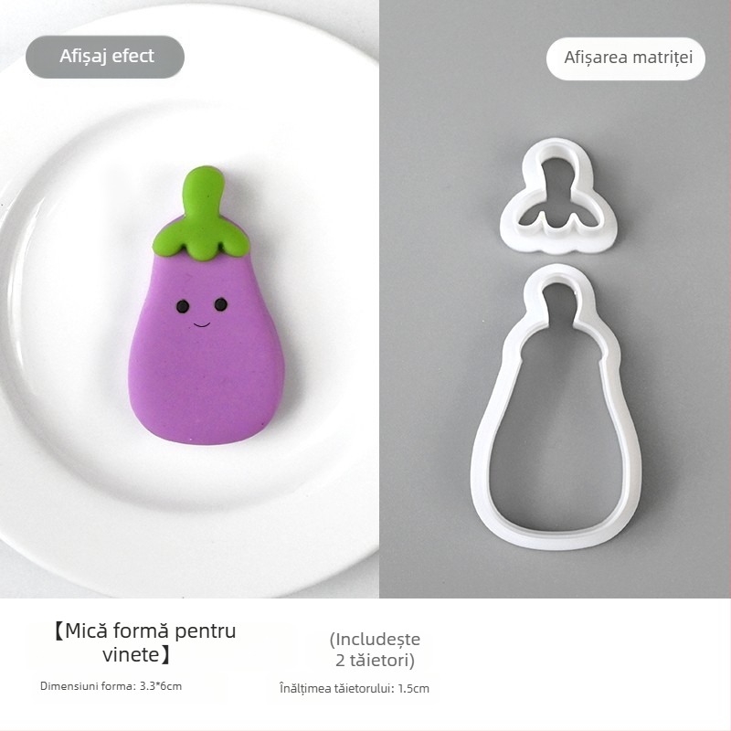 Formă pentru chifle la abur cu motive animale și fructe, din plastic, serie Fruit Animals, potrivită pentru chifle la abur și fondant