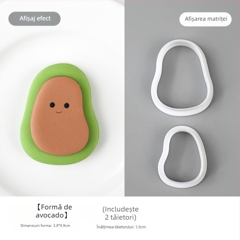 Formă pentru chifle la abur cu motive animale și fructe, din plastic, serie Fruit Animals, potrivită pentru chifle la abur și fondant