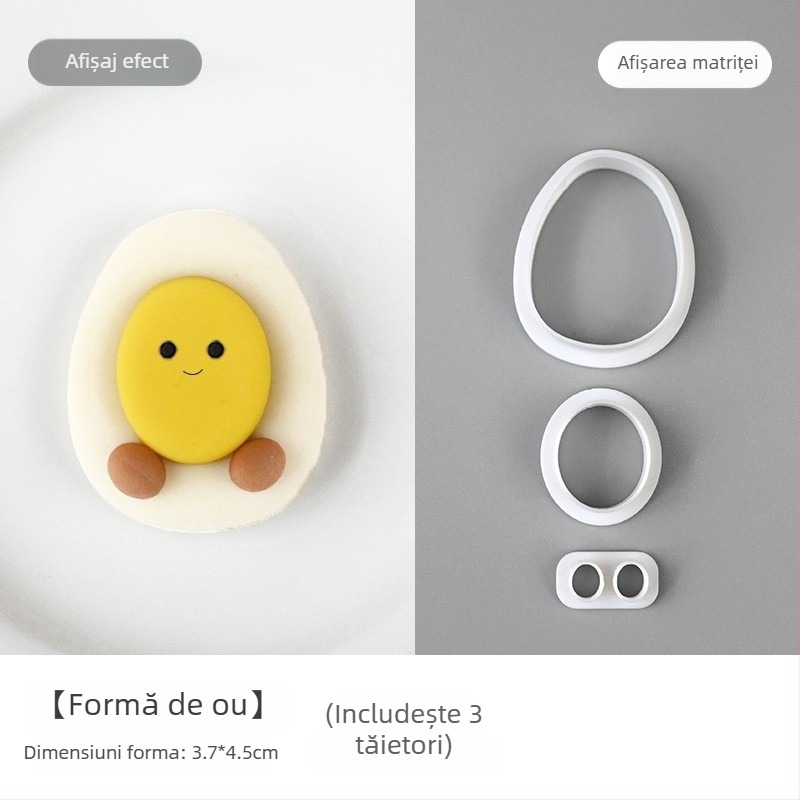 Formă pentru chifle la abur cu motive animale și fructe, din plastic, serie Fruit Animals, potrivită pentru chifle la abur și fondant