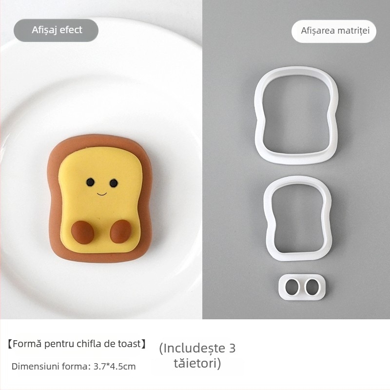 Formă pentru chifle la abur cu motive animale și fructe, din plastic, serie Fruit Animals, potrivită pentru chifle la abur și fondant