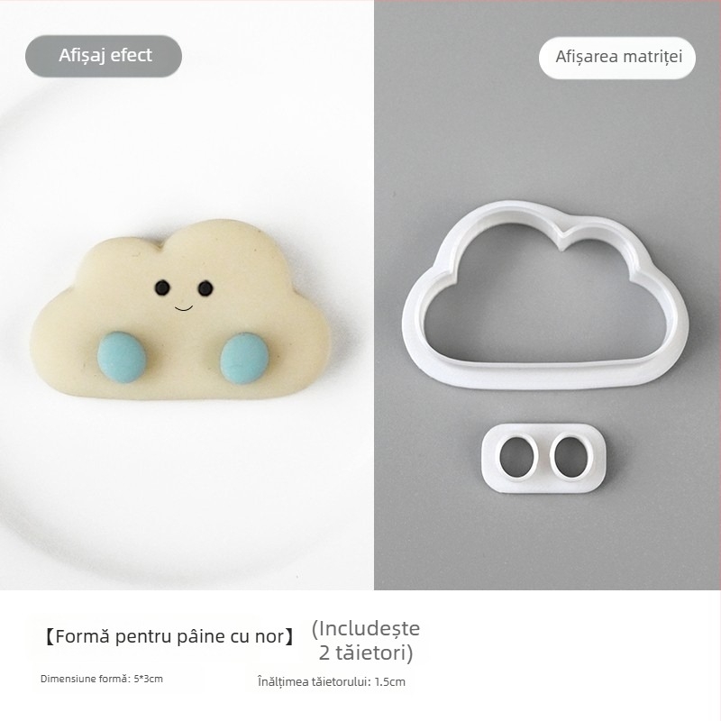 Formă pentru chifle la abur cu motive animale și fructe, din plastic, serie Fruit Animals, potrivită pentru chifle la abur și fondant