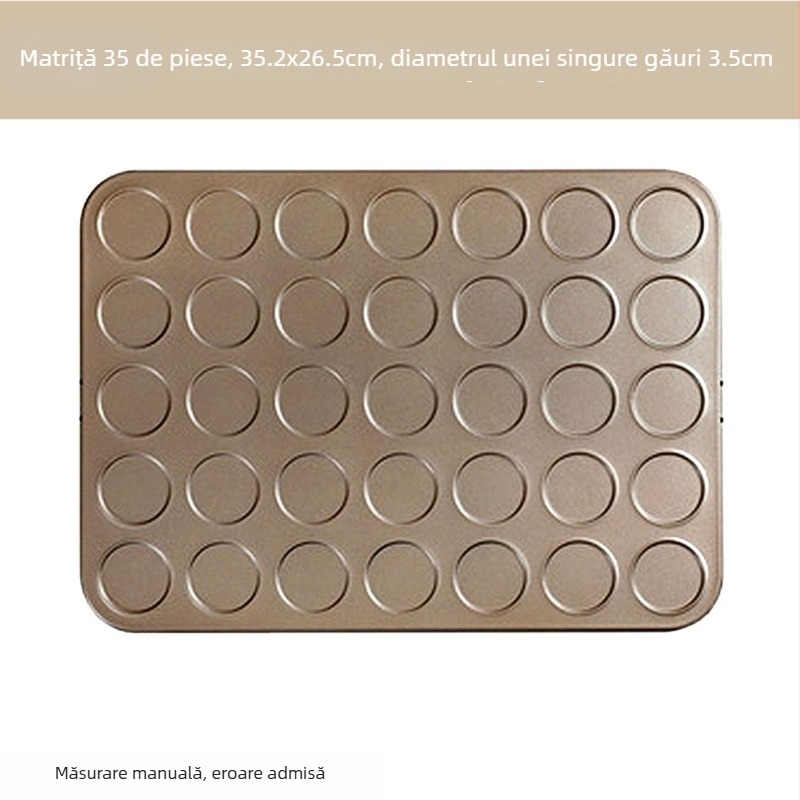 Set de 30 de forme pentru macarons și fursecuri, tavă antiaderentă de copt