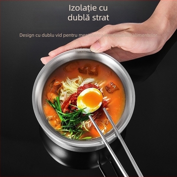 Bol pentru copii din oțel inoxidabil, rotund, compatibil cu microundele, introdus în 2017