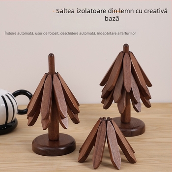 Covoraș de masă din lemn, stil Nordic, formă neregulată, rezistent la căldură, calitate premium