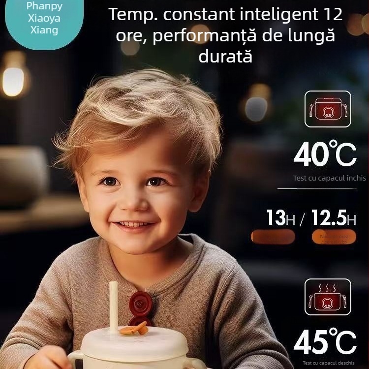 Cutie de prânz izolată pentru bebeluși Little Elephant – oțel inoxidabil, stil minimalist, potrivită pentru copii peste 3 luni