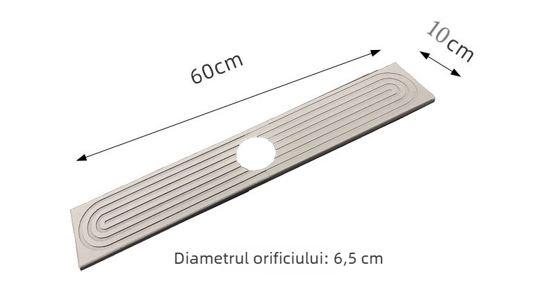 Pad absorbent cu diatomită pentru robinet și chiuvetă, pătrat din lemn, culoare solidă, stil modern minimalist