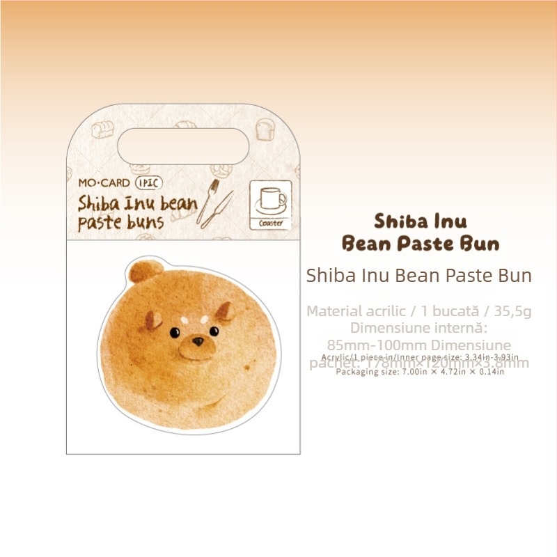 Mo mo Suport de pahar din acrilic – Bread Story seria, formă Special-Shaped (Material: Acrilic; Brand: Mo mo; Seria: Bread Story; Lansare: 2025-07-21)