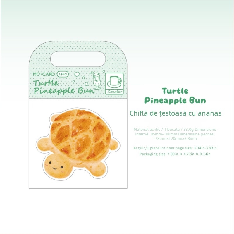 Mo mo Suport de pahar din acrilic – Bread Story seria, formă Special-Shaped (Material: Acrilic; Brand: Mo mo; Seria: Bread Story; Lansare: 2025-07-21)