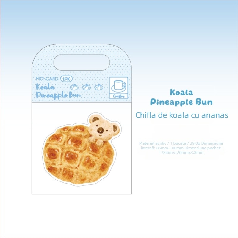 Mo mo Suport de pahar din acrilic – Bread Story seria, formă Special-Shaped (Material: Acrilic; Brand: Mo mo; Seria: Bread Story; Lansare: 2025-07-21)