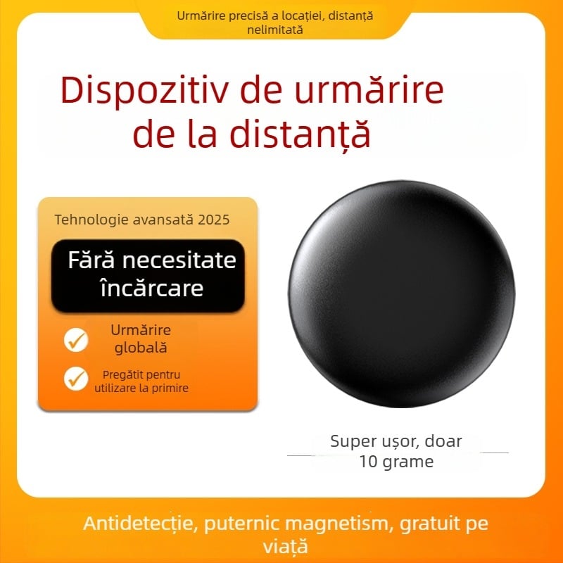 GPS tracker magnetic pentru oameni, obiecte și vehicule, cu alarmă prin vibrații, fixare magnetică, precizie GPS 100 m, autonomie baterie 365 zile