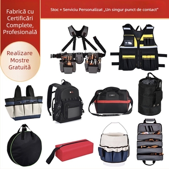 Geantă de unelte Double Dreamer, capacitate mare, din pânză Oxford, rezistentă la uzură și impermeabilă