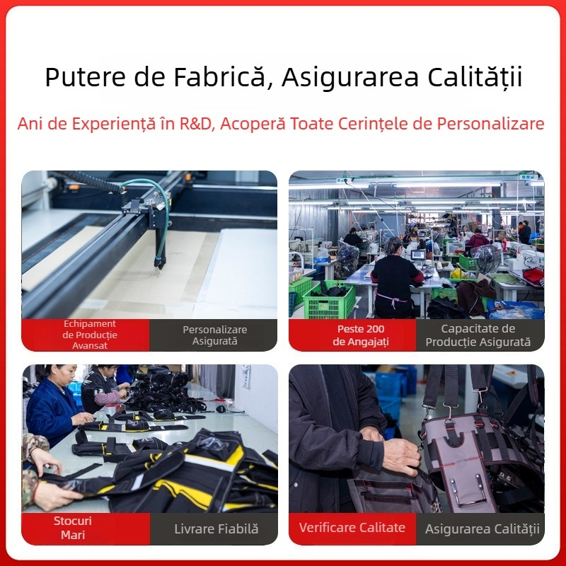 Geantă de unelte Double Dreamer, capacitate mare, din pânză Oxford, rezistentă la uzură și impermeabilă