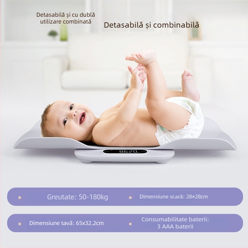 Fragrant Mountain Cântar bebeluși pentru copil – capacitate 25 kg, măsoară greutatea