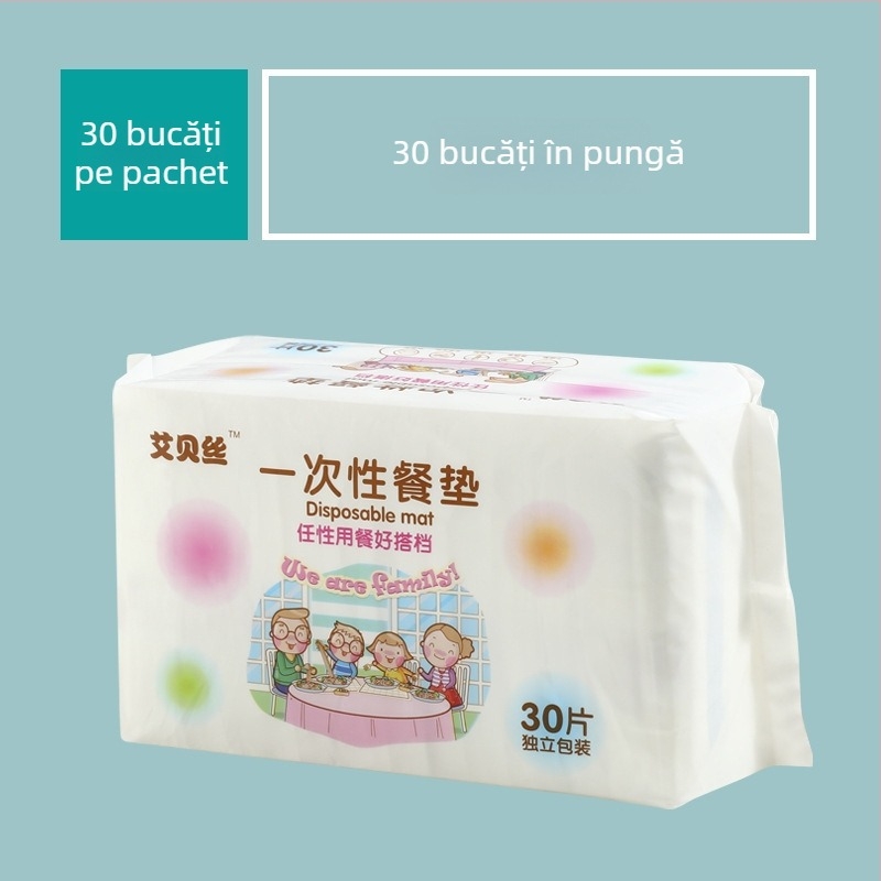 Covoraș de masă de unică folosință pentru copii — portabil, rezistent la ulei și apă, din material nețesut, model desen animat