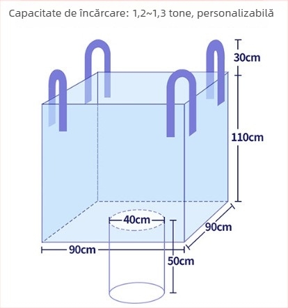 Sac container / ton bag, material PP, grosime 160, încărcătură 1000-1300 kg, imprimare logo, marcă Senpu