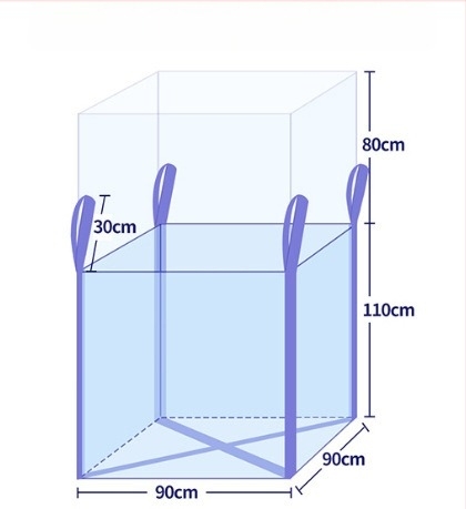 Sac container / ton bag, material PP, grosime 160, încărcătură 1000-1300 kg, imprimare logo, marcă Senpu