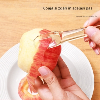 Lingură dublă pentru hrănire bebeluș, pentru piure de fructe și mere, PPSU, stil simplu, pentru copii peste 3 luni