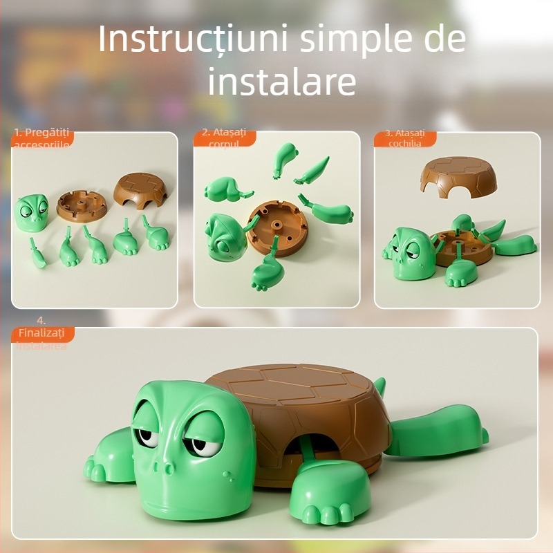 Suport de pahar cu țestoasă – Design amuzant de tip desen animat, formă neregulată, plastic, lansare 2025, decor de birou non-electronic