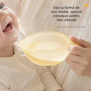 Vas de hrănire pentru bebeluși cu cioc de vultur – silicon, pentru copii de la 3 luni, set 1 buc., stil drăguț