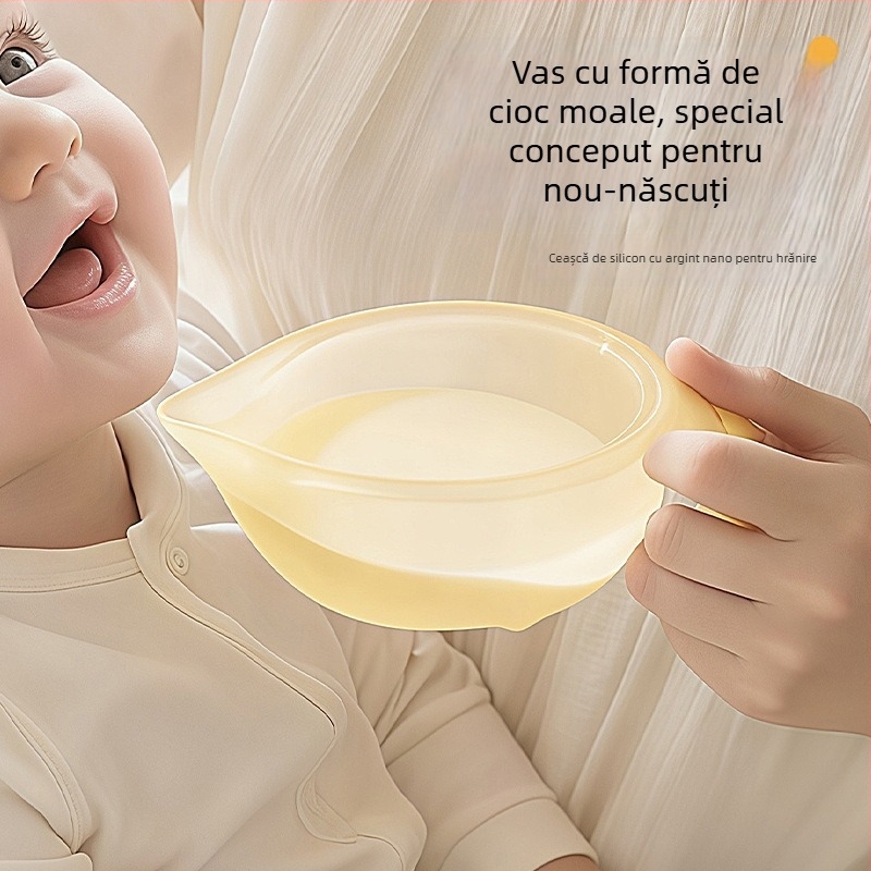 Vas de hrănire pentru bebeluși cu cioc de vultur – silicon, pentru copii de la 3 luni, set 1 buc., stil drăguț