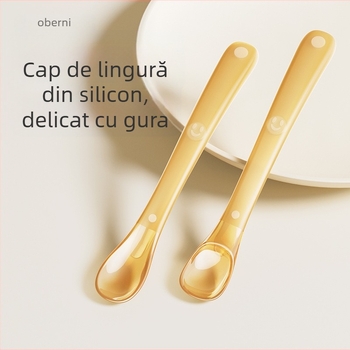 Set linguri moi din silicon pentru bebeluși, cu cutiuță de depozitare, marca Obeni, potrivit pentru copii peste 3 luni, 1 bucată.