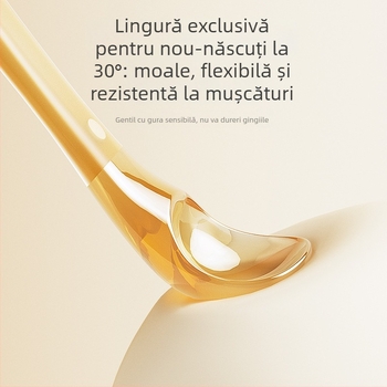 Set linguri moi din silicon pentru bebeluși, cu cutiuță de depozitare, marca Obeni, potrivit pentru copii peste 3 luni, 1 bucată.