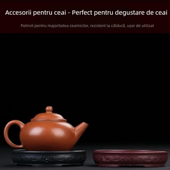 Suport pentru ceainic și farfurioară – anti-derapare, pernă izolatoare termică, tavă de ceai, stil Chinez nou, plastic