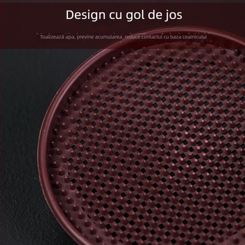 Suport pentru ceainic și farfurioară – anti-derapare, pernă izolatoare termică, tavă de ceai, stil Chinez nou, plastic