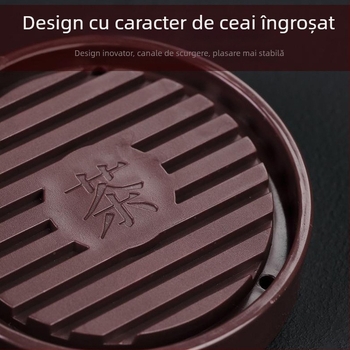 Suport pentru ceainic și farfurioară – anti-derapare, pernă izolatoare termică, tavă de ceai, stil Chinez nou, plastic