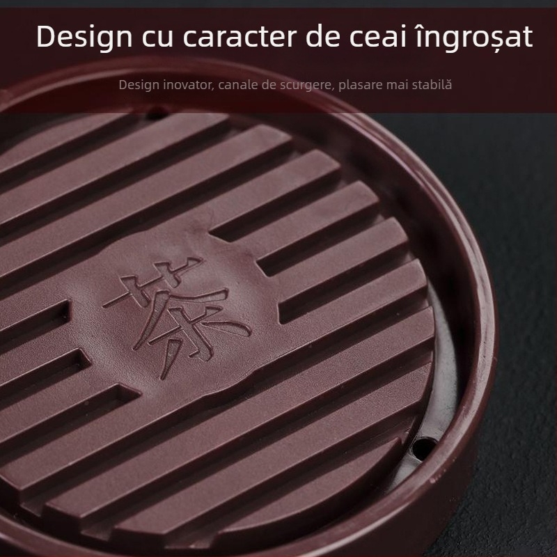 Suport pentru ceainic și farfurioară – anti-derapare, pernă izolatoare termică, tavă de ceai, stil Chinez nou, plastic