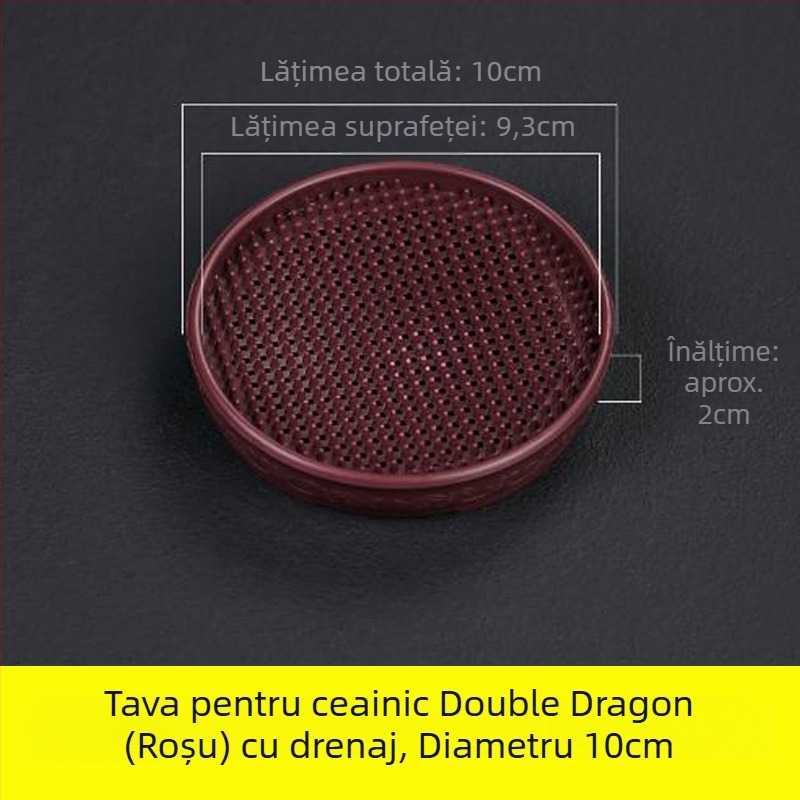 Suport pentru ceainic și farfurioară – anti-derapare, pernă izolatoare termică, tavă de ceai, stil Chinez nou, plastic