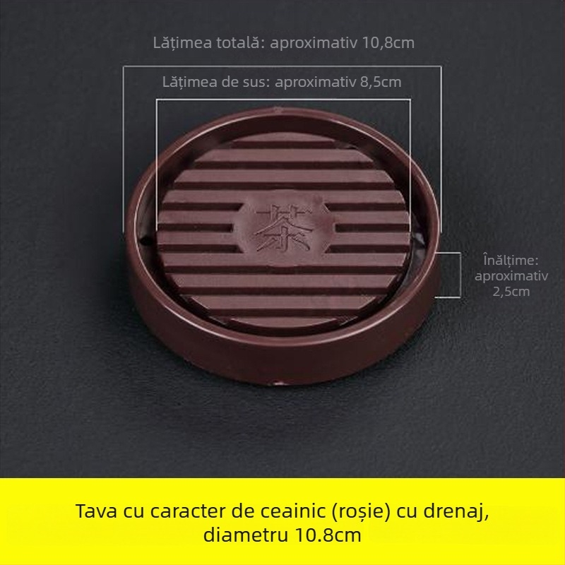 Suport pentru ceainic și farfurioară – anti-derapare, pernă izolatoare termică, tavă de ceai, stil Chinez nou, plastic
