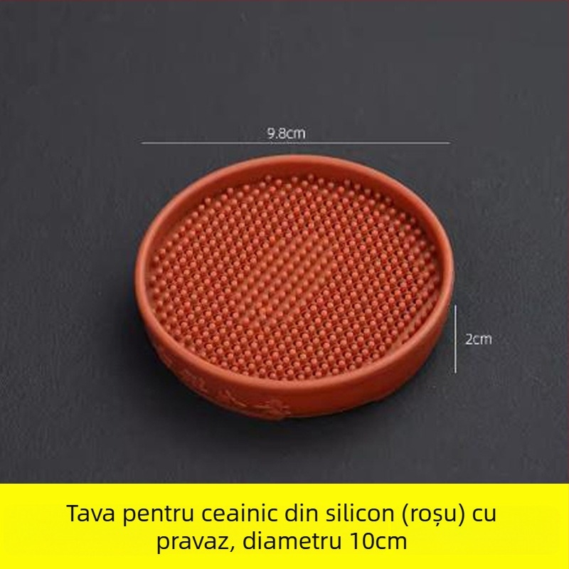 Suport pentru ceainic și farfurioară – anti-derapare, pernă izolatoare termică, tavă de ceai, stil Chinez nou, plastic