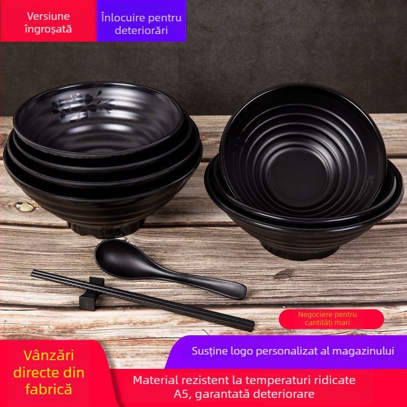 Vas din melamină pentru restaurante, finisaj mat, lucrat manual, stil modern minimalist