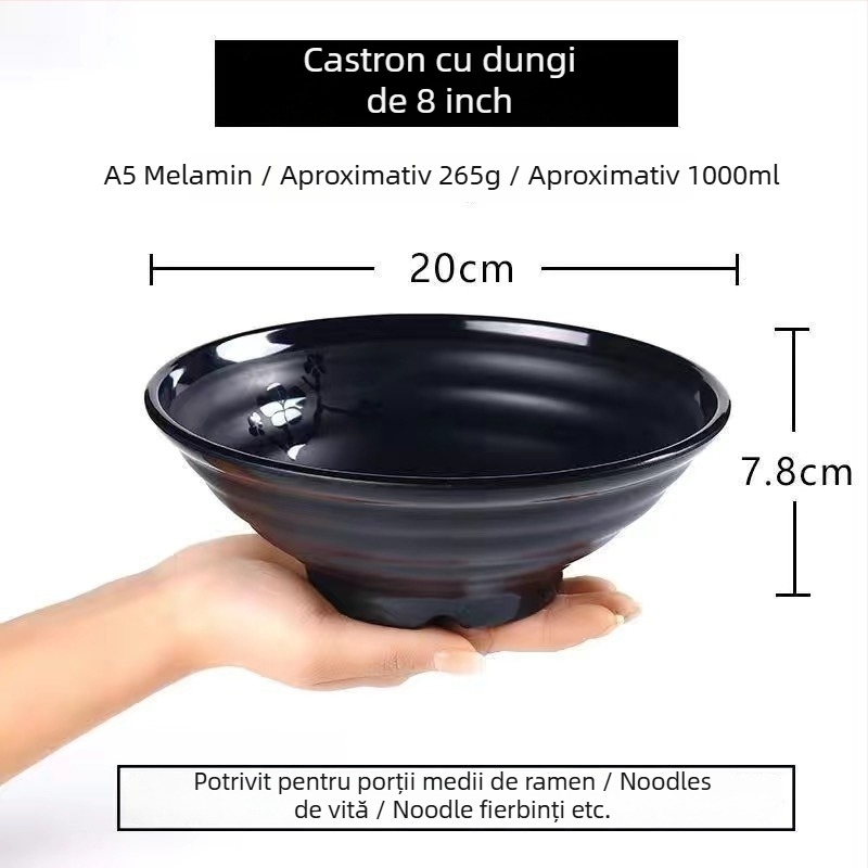 Vas din melamină pentru restaurante, finisaj mat, lucrat manual, stil modern minimalist