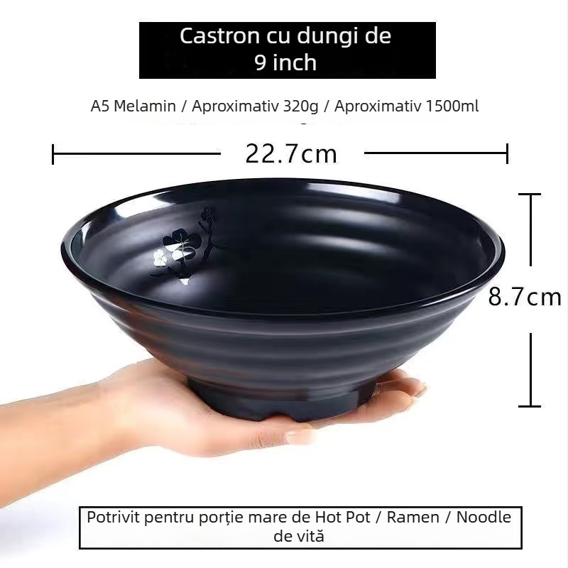 Vas din melamină pentru restaurante, finisaj mat, lucrat manual, stil modern minimalist