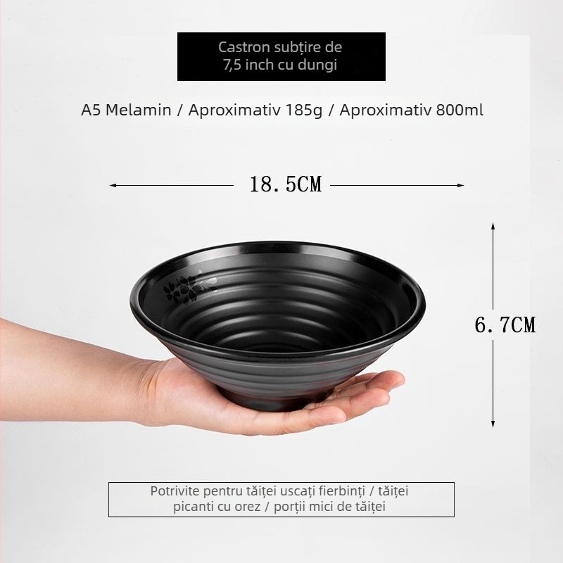 Vas din melamină pentru restaurante, finisaj mat, lucrat manual, stil modern minimalist