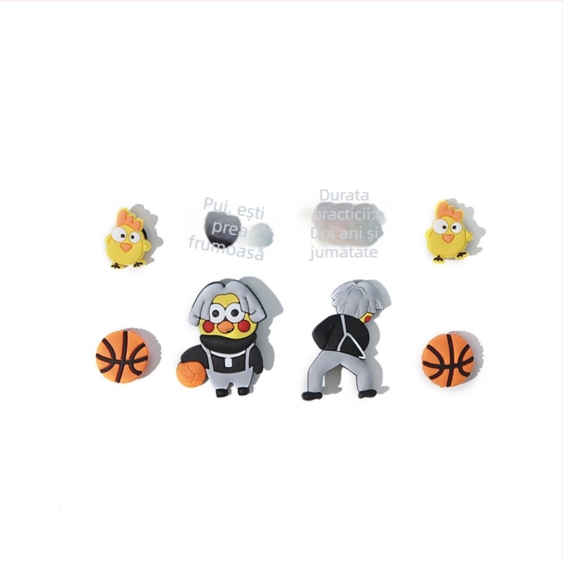 Accesor decorativ detașabil pentru încălțăminte Crocs-style – design cu floare și cuplu desen animat, Curry Beggar, potrivit pentru încălțăminte casual și papuci, pentru toate sezoanele