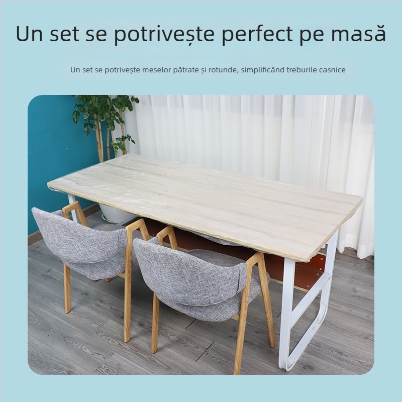 Față de masă din PE, de unică folosință, rotundă, groasă și rezistentă la ulei, roșie, pentru hoteluri și banchete, pachet de 10 buc.