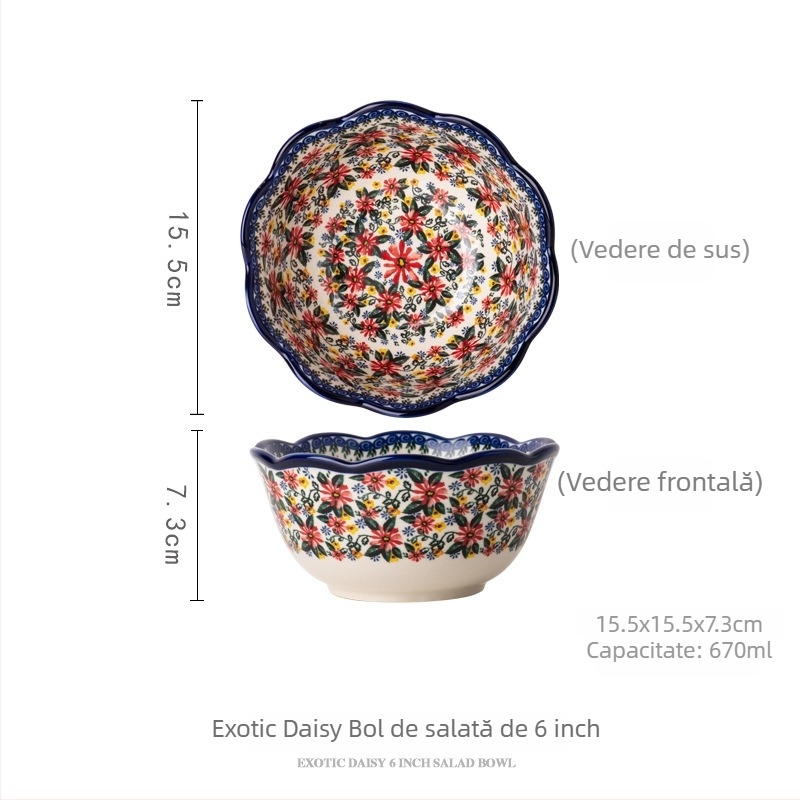 Set de vase ceramice pentru masă, realizat manual de Chuangyang, stil vintage retro, personalizabil la cerere