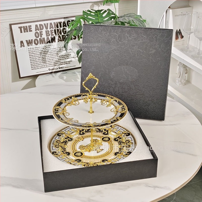 Set de veselă din porțelan cu os, stil european, retro rafinat, lucrat manual, personalizare disponibilă