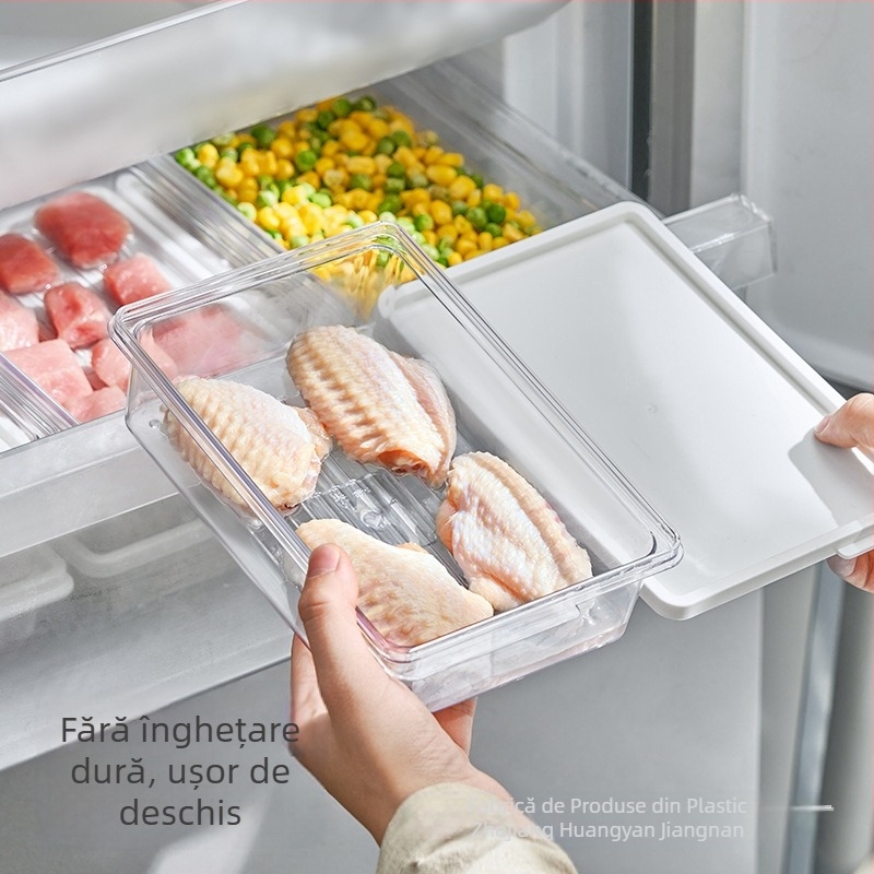 Cutie transparentă din PET, etanșă, pentru frigider și congelator