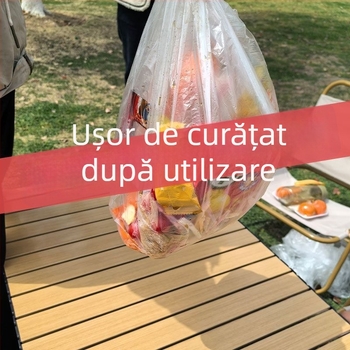 Față de masă de unică folosință pentru camping, cu bandă elastică, rezistentă la ulei, pentru mese pătrate, rotunde și dreptunghiulare