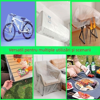 Față de masă de unică folosință pentru camping, cu bandă elastică, rezistentă la ulei, pentru mese pătrate, rotunde și dreptunghiulare